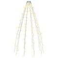 vidaXL Ljusnät för julgran 150 LED 150 cm Vit