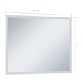 Miniatyrbild 8 av 8: vidaXL Badrumsspegel LED med touch-sensor 80x60 cm Silver