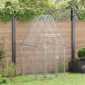 vidaXL Hönsbur silver 100x100x190 cm galvaniserat stål Silver