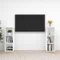 Miniatyrbild 1 av 9: vidaXL TV-skåp 2 st vit 107x35x37 cm konstruerat trä Vit
