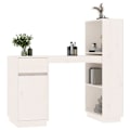 Miniatyrbild 3 av 9: vidaXL Skrivbord vit 110x53x117 cm massiv furu Vit