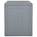 Miniatyrbild 2 av 7: vidaXL Dynbox 90 liter grå PP-träliknande grå