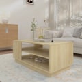 Miniatyrbild 3 av 7: vidaXL Soffbord sonoma-ek 102x55x43 cm konstruerat trä Brun