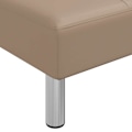 Miniatyrbild 10 av 10: vidaXL L-formad bäddsoffa cappuccino 255x140x70 cm konstläder Brun
