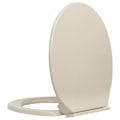 Miniatyrbild 3 av 10: vidaXL Toalettsits mjuk stängning aprikos oval Beige