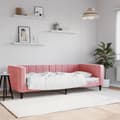 vidaXL Dagbädd rosa 90x200 cm sammet Rosa