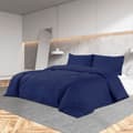 vidaXL Bäddset marinblå 220x240 cm bomull Blå