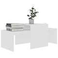 Miniatyrbild 3 av 7: vidaXL Soffbord set vit 100x48x40 cm konstruerat trä Vit