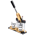 Miniatyrbild 6 av 10: vidaXL Knappmaskin med 500 st knappnålsdelar 37mm roterbar stans Guld