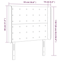 Miniatyrbild 6 av 6: vidaXL Sänggavel LED svart 93x16x118/128 cm konstläder Svart