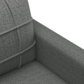 Miniatyrbild 6 av 9: vidaXL Soffa 2-sits mörkgrå 140 cm tyg Grå