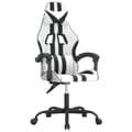 vidaXL Gamingstol vit och svart konstläder art