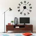 Miniatyrbild 1 av 5: vidaXL Väggklocka 3D modern design svart 100 cm XXL Svart