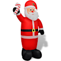 Miniatyrbild 2 av 4: vidaXL Uppblåsbar jultomte 240 cm multifärg
