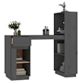 Miniatyrbild 5 av 10: vidaXL Skrivbord grå 110x53x117 cm massiv furu Grå