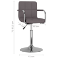Miniatyrbild 9 av 9: vidaXL Barstol taupe tyg Taupe