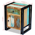 Miniatyrbild 6 av 6: vidaXL Sängbord i massivt återvunnet trä multifärg
