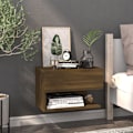 Miniatyrbild 3 av 9: vidaXL Väggmonterade sängbord 2 st brun ek Brun