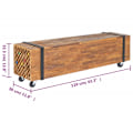 Miniatyrbild 8 av 8: vidaXL Tv-bänk 110x30x32,5 cm massiv teak Brun