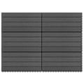 Miniatyrbild 1 av 6: vidaXL Markplattor 6 st WPC 60x30 cm 1,08 m² svart Svart
