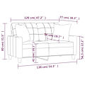 Miniatyrbild 8 av 8: vidaXL 2-sits soffa med prydnadskuddar svart 120 cm konstläder Svart