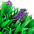 Miniatyrbild 3 av 3: vidaXL Set med 2 konstgjorda buxbom bollar lavendel 36 cm Grön