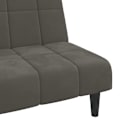 Miniatyrbild 9 av 11: vidaXL Bäddsoffa 2-sits mörkgrå sammet grå
