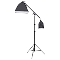 Miniatyrbild 2 av 9: vidaXL Studiobelysning med stativ & softbox Vit