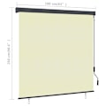 Miniatyrbild 8 av 8: vidaXL Rullgardin utomhus 160x250 cm gräddvit Creme