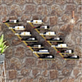 Miniatyrbild 1 av 5: vidaXL Väggmonterat vinställ för 7 flaskor 2 st guld metall Guld