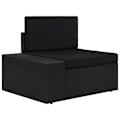 Miniatyrbild 5 av 10: vidaXL Loungeset för trädgården 5 delar konstrotting svart Svart