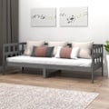 Miniatyrbild 1 av 10: vidaXL Dagbädd grå 80x200 cm massiv furu Grå