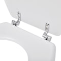 Miniatyrbild 6 av 9: vidaXL Toalettsitsar med lock 2 st MDF vit Vit