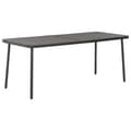 vidaXL Trädgårdsbord mörkgrå 180x83x72 cm stål grå