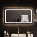 vidaXL Badrumsspegel LED 90x50 cm Transparent
