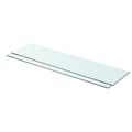 vidaXL Hyllplan 2 st glas genomskinlig 80x20 cm Transparent