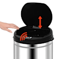 Miniatyrbild 5 av 8: vidaXL Soptunna med automatisk sensor 50 L rostfritt stål Silver