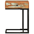Miniatyrbild 5 av 10: vidaXL U-format sidobord 45x30x61 cm massivt återvunnet trä multifärg