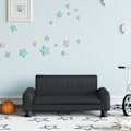 Miniatyrbild 1 av 7: vidaXL Barnsoffa svart 70x45x30 cm konstläder Svart