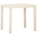 vidaXL Trädgårdsbord vit 79x65x72 cm plast Vit
