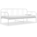 vidaXL Sängram bäddsoffa vit metall 90x200 cm Vit