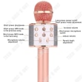 Miniatyrbild 2 av 4: TD® trådlös karaokemikrofon, bärbar Bluetooth-mikrofon Karaokespelare med LED-lampor för partysjungande barnpresentidé