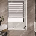 Miniatyrbillede 3 af 4: Stribede gardiner - TD® - Sæt af 2 - 45x170 cm - Polyester - Mørklægningsgardiner - Hvid Vit