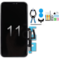 Miniatyrbillede 1 af 4: Komplet iPhone 11 Skærm 6,1 " udskiftning reparation kit værktøjer inkluderet LCD berøringsskærm på chassis nem at installere selv