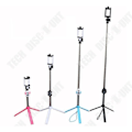 Miniatyrbillede 2 af 4: TD® Teleskopisk tripod Self-stick blå - Bluetooth selfie stick blå - Selfie stang til forskellige modeller