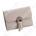 Miniatyrbillede 2 af 3: TD® Multifunktionel lang læderpung til kvinder med flere rum beige til sedler, kort, billeder, lommer design cuir