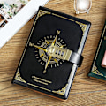 Miniatyrbillede 4 af 4: Låseligt hæfte - CONFOZEN - Sort - 128 ark - Papir 80g - Retro design Svart