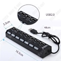 Miniatyrbillede 3 af 4: TD® Hub USB2.0 med uafhængig switch HUBUdvidelsesfordeler 7 bits Hub USB 7 hulrum