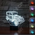 Miniatyrbillede 4 af 4: TD® Lampe 3D LED Lys Formet som en bil 7 Farveskift Berøringskontakt LED Natlampe Akryl Dekoration Natlampe