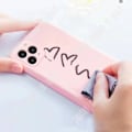 Miniatyrbillede 4 af 4: TD® Slim fit silikoneetui til iPhone 12, alt-i-en beskyttelseshus til telefonen.